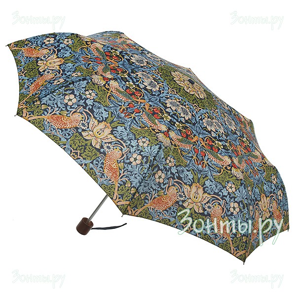 Легкий дизайнерский зонт Morris Co L757-2333 Strawberry Thief  Minilite-2