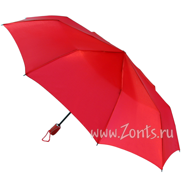 Яркий алый зонт с серебристо-красными вкраплениями от Zest 23943-03