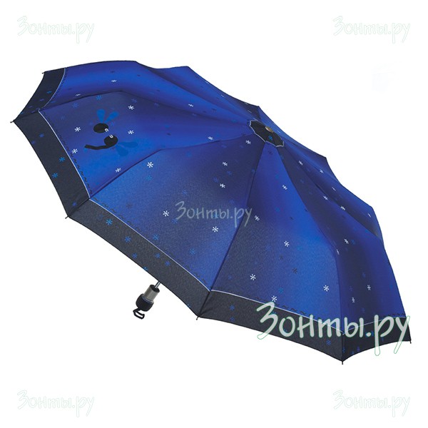 Синий женский зонт Zest 53616-268 с рисунком