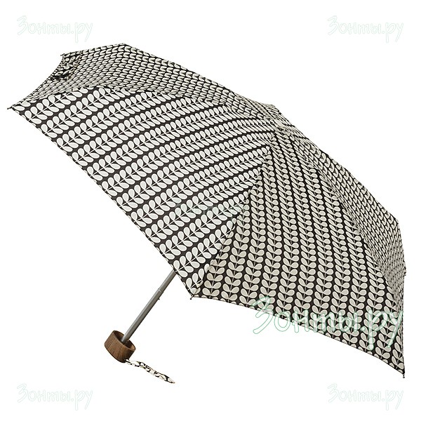Плоский маленький зонт Orla Kiely L744-2086 Bi-Colour Stem