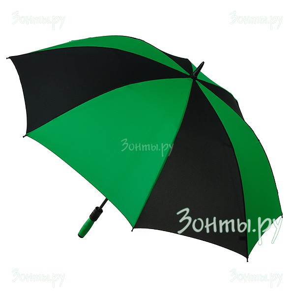 Большой зонт-трость гольфер Fulton S837-097 BlackGreen Cyclone-1
