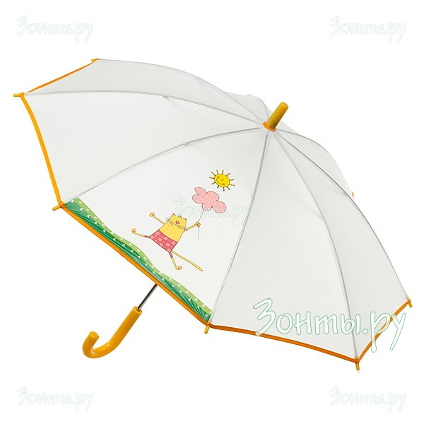 Зонт-трость Airton 1511-11 с прозрачным куполом для детей