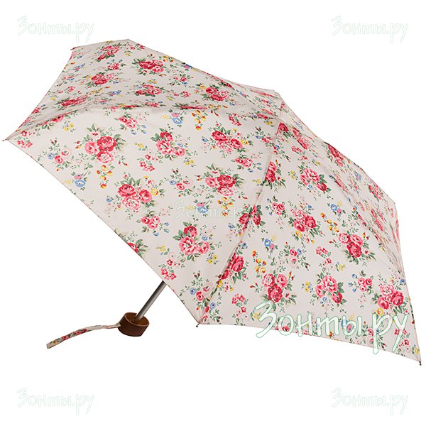 Плоский дизайнерский зонтик для женщин Cath Kidston Spray Flowers Cream L521-3057