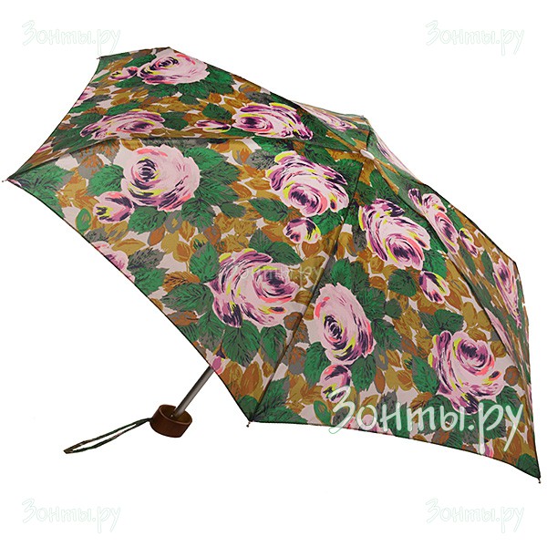 Дизайнерский зонтик плоский Cath Kidston L521-3071 Rose Bottle Green