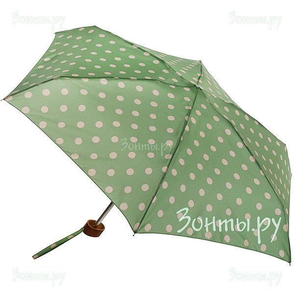 Женский дизайнерский зонтик плоской формы Cath Kidston L521-3130 Button Spot Green