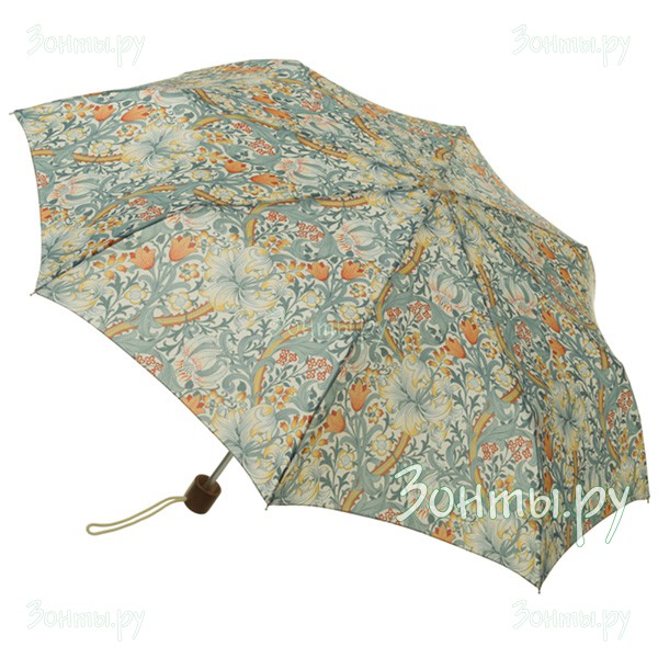 Легкий дизайнерский зонтик для женщин Morris Co L757-3199 Golden Lily Slate Minilite-2