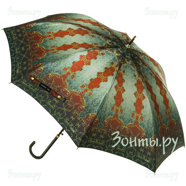 Женский блестящий зонт-трость с сатиновым куполом Три слона 2650-26K