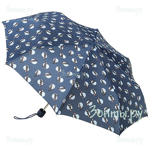Женский легкий зонт с узором Fulton L354-3281 Puffin Minilite-2