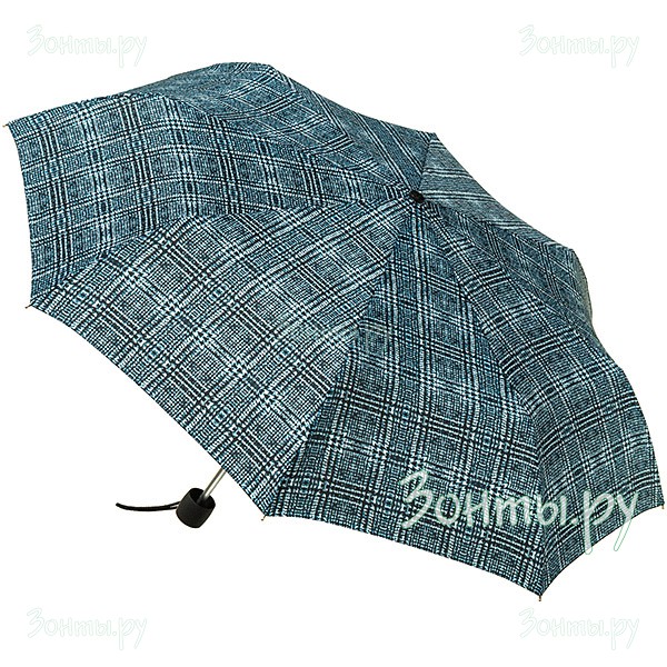 Женский легкий зонтик с узором Fulton L354-3282 Mono Tweed Minilite-2