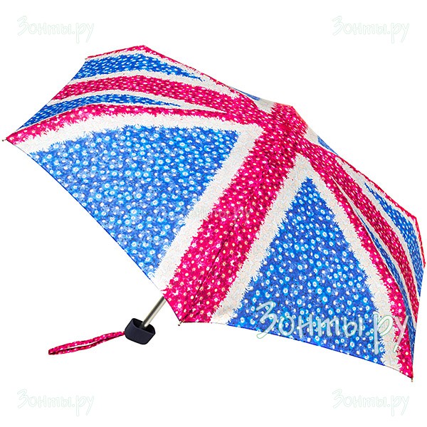 Женский легкий зонт плоской формы Fulton L501-3326 Daisy Jack