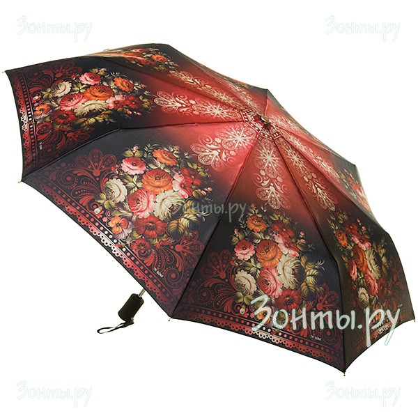 Женский зонт с жостовскими узорами Три слона 139-33F