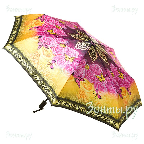 Полностью автоматический женский зонт с цветами Три слона L3760-33E