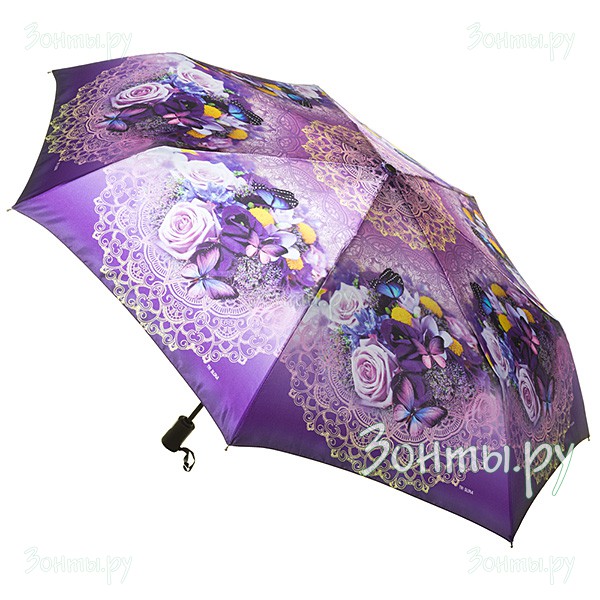 Женский полностью автоматический зонт с цветами Три слона L3760-35E