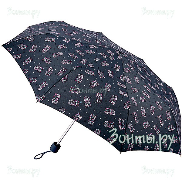 Легкий женский зонт с рисунком Fulton L354-3378 Pinapple Minilite-2