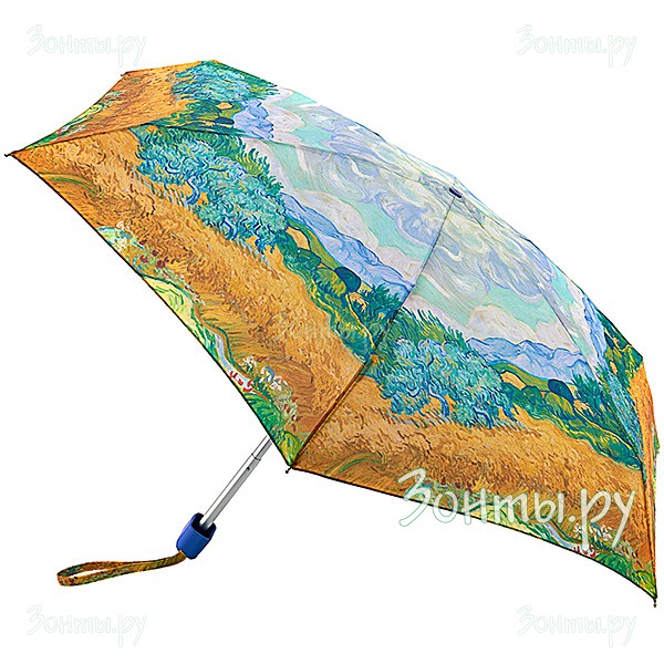 Женский миниатюрный зонт с рисунком Fulton L794-2729 Van Gogh Wheatfield Tiny-2