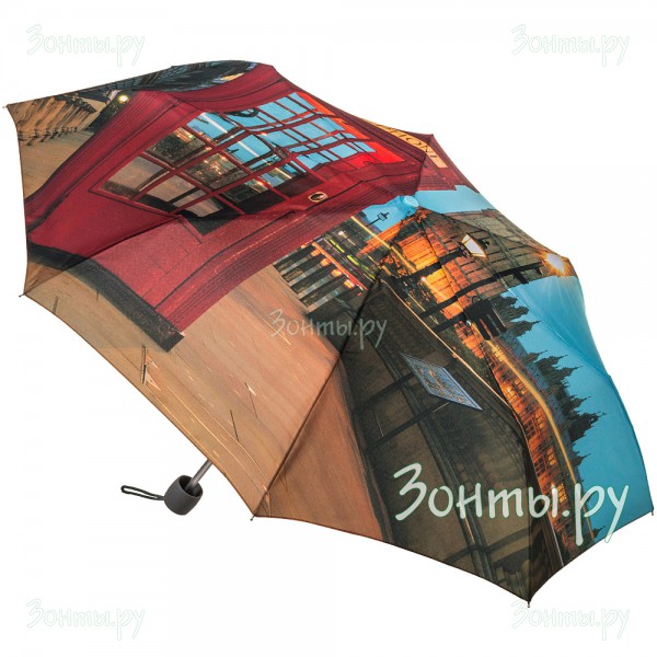 Легкий женский зонт с рисунком Fulton L354-3348 London Scene Minilite-2