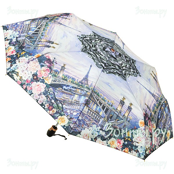 Женский зонтик с рисунком (система полный автомат) Три слона 101-75J