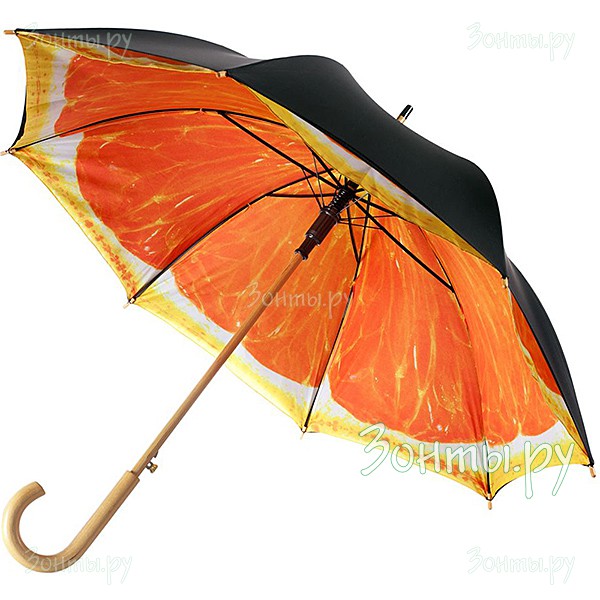 Зонт-трость Orange с ярким рисунком внутри