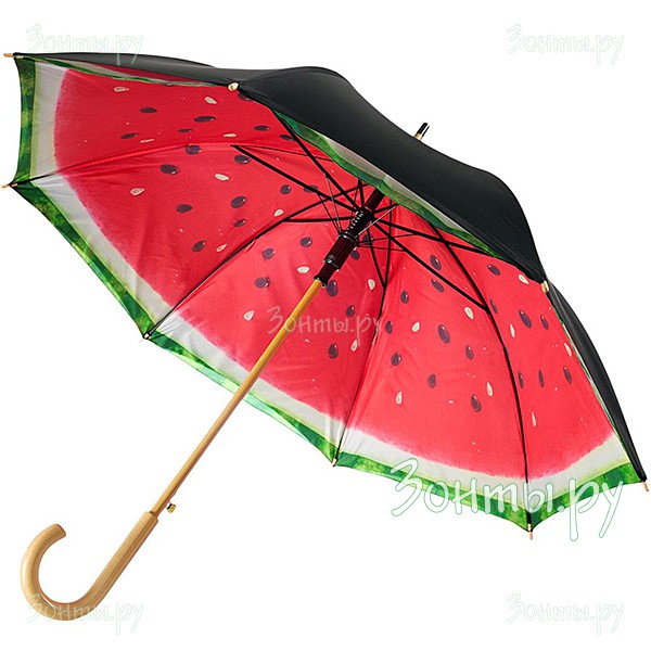 Зонт-трость Watermelon с ярким рисунком внутри