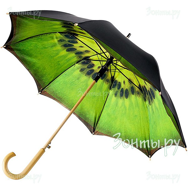 Зонт-трость Qiwi с ярким рисунком внутри купола