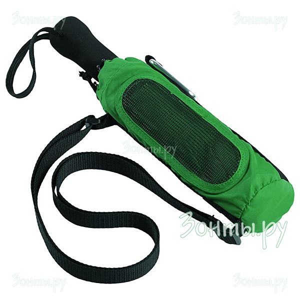 Зеленый зонт Traveller mini-02 с ремнем