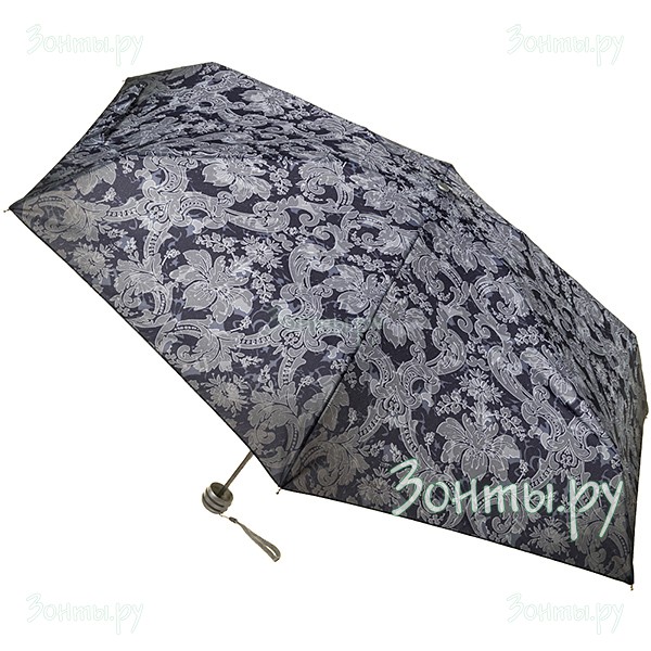 Маленький женский зонтик Zest 253626-293 с цветами на синем