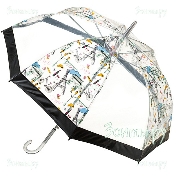 Молодежный зонт-трость автомат с прозрачным куполом Ame Yoke L60-04