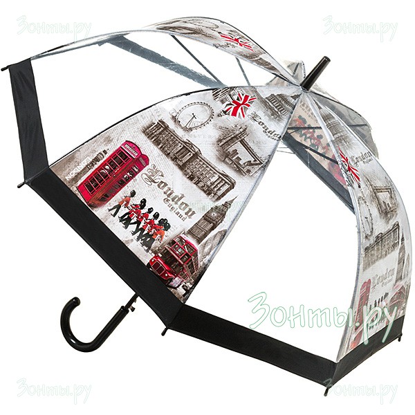 Прозрачный зонт-трость для женщин, Лондон, автомат, Torm 14895-04