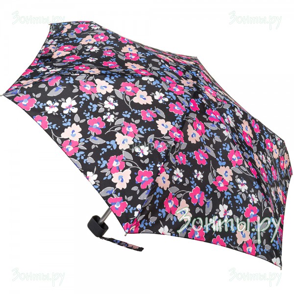 Женский компактный зонтик с рисунком Fulton L501-3523 Floral Cut Out