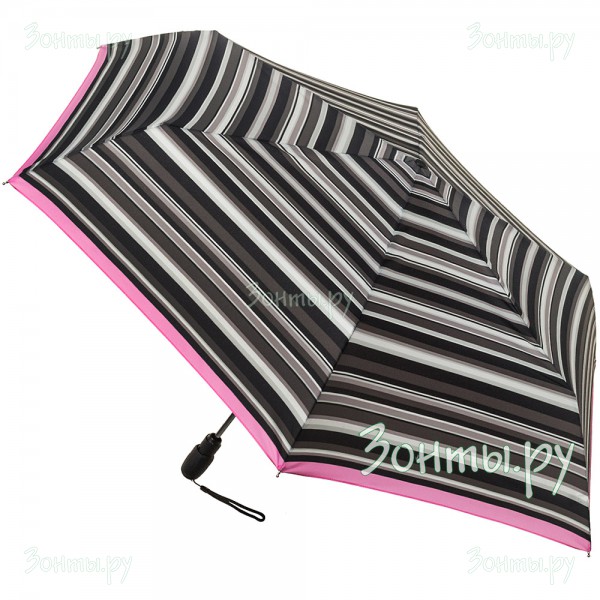 Зонт узкий и компактный Fulton L711-3538 Graphite Stripe в полоску