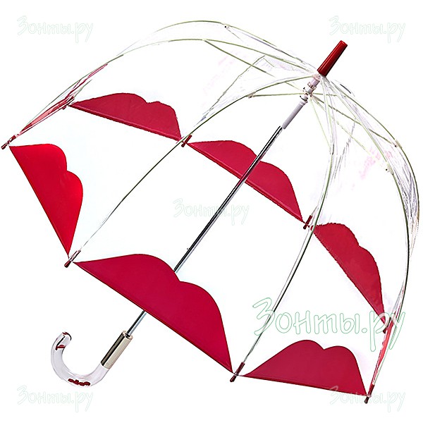 Прозрачный женский зонт от дизайнера Lulu Guinness L719-3556 Half Lip