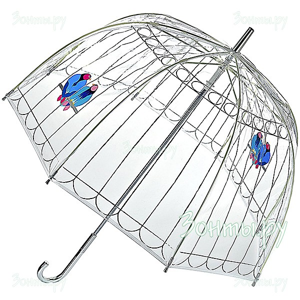 Прозрачный женский зонтик от дизайнера Lulu Guinness L719-3452 Love Birds