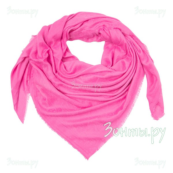 Платок-шаль шейный розового цвета с рисунком пейсли Rossini SH1659-1