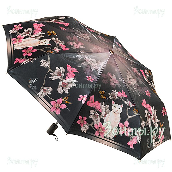 Зонт для женщин из блестящей сатиновой ткани Три слона L3837-25G