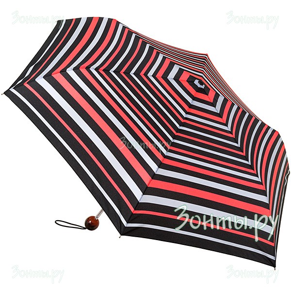 Компактный легкий зонт в полоску Fulton L553-3536 механический