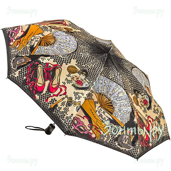 Компактный зонт женский Три слона 299-10B, сатиновый