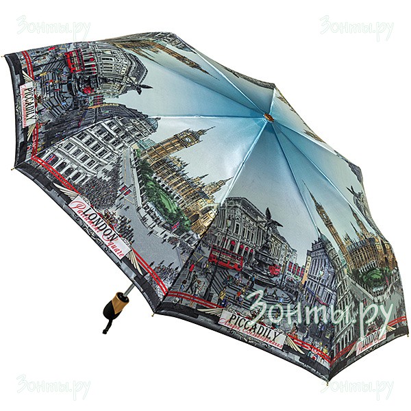 Женский зонт сатиновый Три слона 133-35G с системой полный автомат