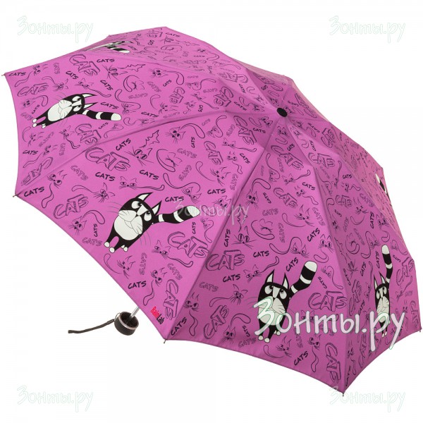 Mini зонтик с принтом Кот Батон RainLab Cat-027 mini CatsViolet