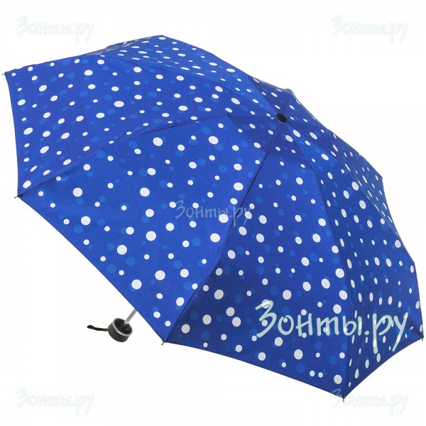 Мини зонтик с кругами на синем куполе RainLab Pat-039 mini PolkaBlue