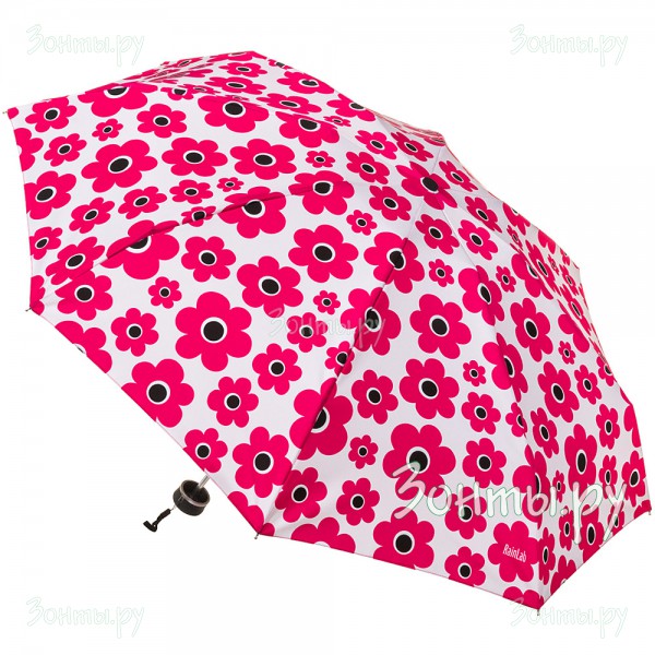 Мини зонтик с розовыми ромашками RainLab Fl-065 mini ChamomilesPink