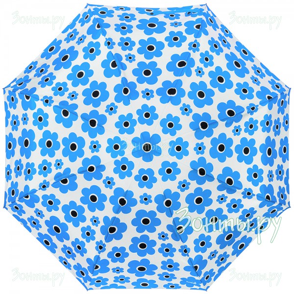 Мини зонтик с голубыми ромашками RainLab Fl-068 mini ChamomilesCyan