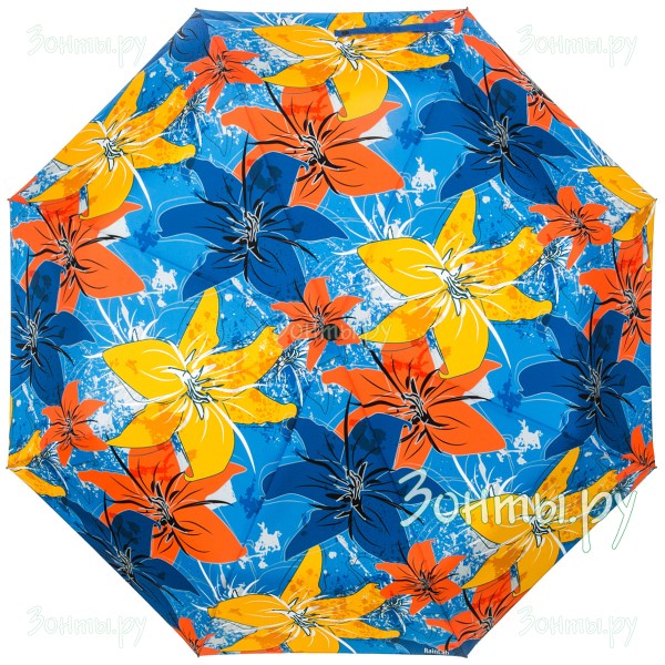 Зонт с лилиями на голубом фоне RainLab 070 Standard