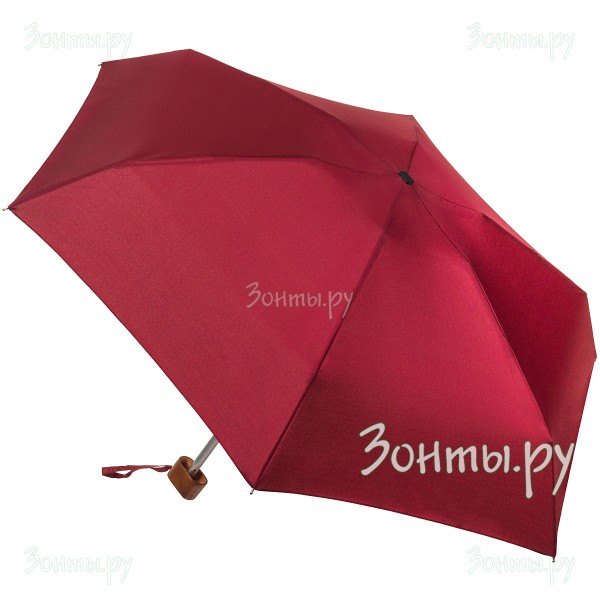 Плоский женский зонтик Ame Yoke M52-5S-05 бордового цвета