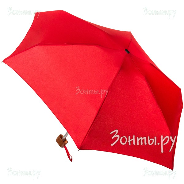 Плоский женский зонт Ame Yoke M52-5S-06 красного цвета