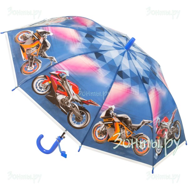 Детский зонт с рисунком мотоциклов Torm 14804-08 полуавтомат