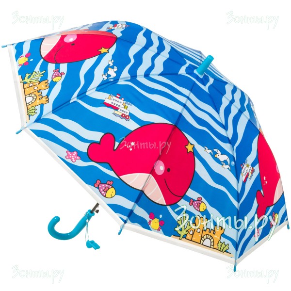 Детский зонт с рисунком кита Torm 14808-11 автоматический