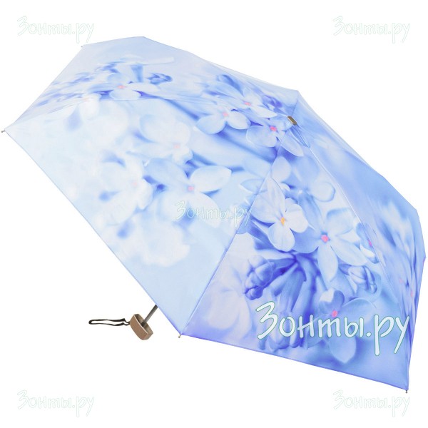 Плоский мини зонтик с цветами сирени RainLab Fl-032 MiniFlat