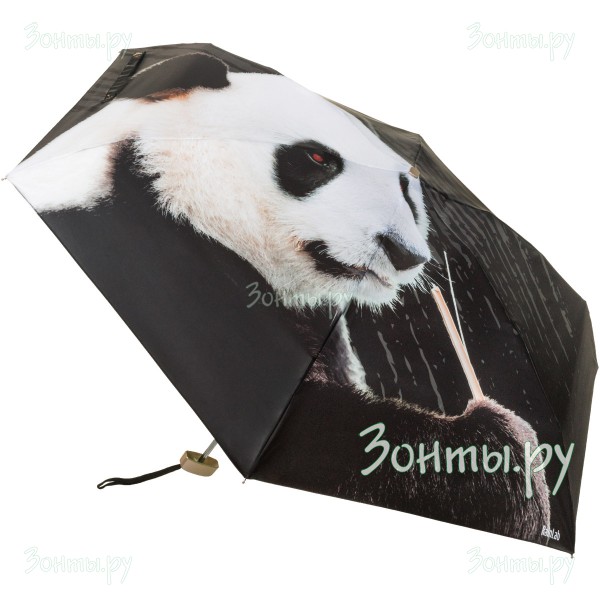 Плоский мини зонтик с принтом панды RainLab 085MF Panda
