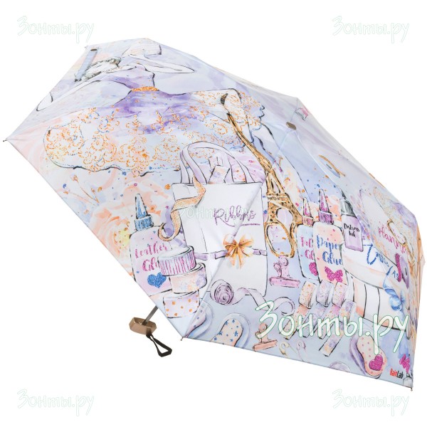 Плоский мини зонтик с рисунком девушки Парижа RainLab Pi-100 MiniFlat