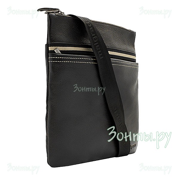 Легкая сумка-планшет из кожи  Malgrado BR09-304A2669 Black